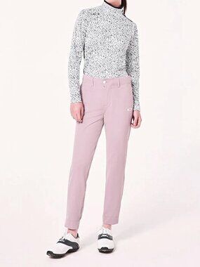 NEW OAKLEY SKULL Japan Golf Womens Pink Stretch Knit Jersey Ankle Pants XS